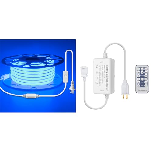 Tira LED COB Azul 50 pies 120V Impermeable IP67 miniatura 1