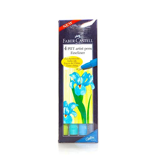 Image of Faber-Castell 167006 Pitt Artist S Fine Pen Set - Pack of 4, Multicolor