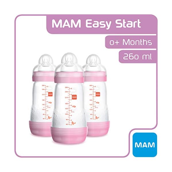 MAM Easy Start Self Sterilising Anti-Colic Baby Bottle Pack of 3 (3 x 260 ml), Anti-Colic Bottle with Medium Flow MAM… – Bild 4
