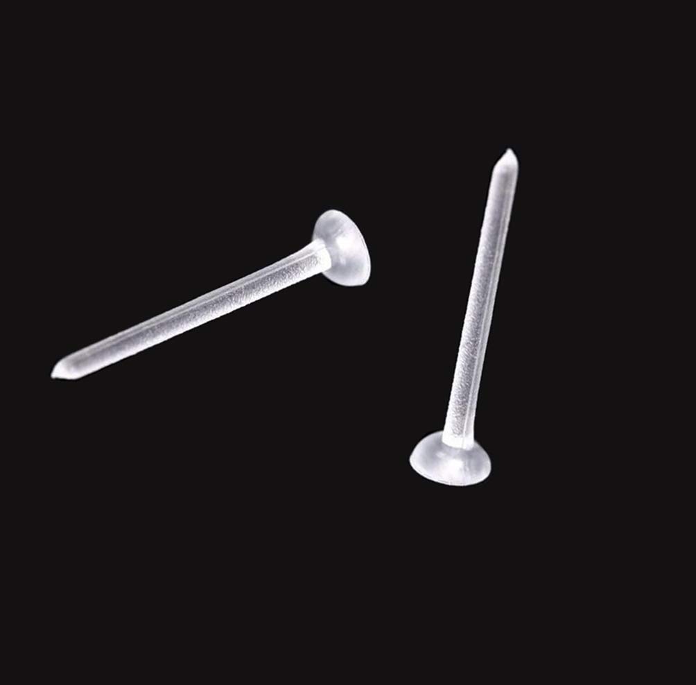 25 Pairs Of Transparent Plastic Earrings Clear Ear Hole, 55 OFF