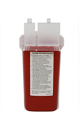 Oakridge Products 1 Quart Size Sharps And Needle Container. Integrated Needle Unwinder #TOP7
