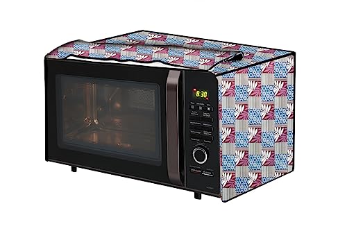Image of The Furnishing Tree PVC Waterproof Microwave Oven Cover Compatible for Panasonic 20 L Solo NN-SM255WFDG Surface Pattern Grey