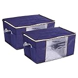 Matériau amélioré - Le sac de rangement est fabriqué à partir d'un tissu non tissé composé de trois couches, sans odeur, respirant, qui favorise la ventilation et protège vos vêtements de la poussière et de l'humidité. Le tissu est doux pour vos vêtements, couettes et couvertures.