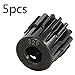 5pcs 32P 0.8 5mm 13T 14T 15T 16T 17T 18T 19T 20T 21T Black Steel Metal Pinion Motor Gear for 1/10 Industrial Bearings Gears(15T)