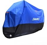 Smarcy Funda Protector para Moto, Cubierta para Moto / Motocicleta Resistente al Agua a Prueba de UV, Color Azul / Negro XXL