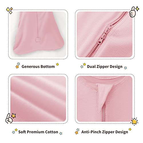 Xmwealthy Sleep Sack 0-6 Months, All Season Cotton Baby Sleeping Bag, Sleeveless 2-Way Zipper Newborn Wearable Blanket For Toddler Infant 2 Pack Pink & Pink Stars #TOP4