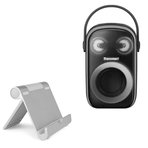 BoxWave Stand and Mount Compatible with Tronsmart Halo 110 Portable Party Speaker - VersaView Aluminum Stand, Portable, Multi Angle Viewing Sturdy