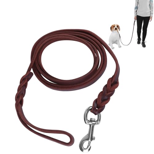 3 tipi di cuoio in pelle di cuoio con guinzaglio per cani, allenamento per cani addestratore per animali domestici che cammina guinzaglio che tira la cintura in pelle di sicurezza (Corda da 1,2 m)
