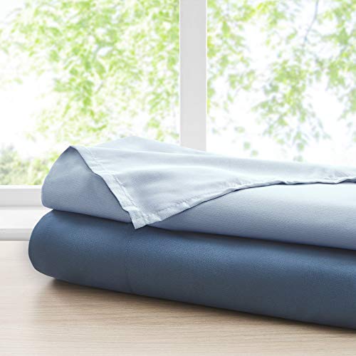 Comfort Spaces King Cooling Sheets, Moisture Wicking Coolmax Sheets, Soft, Colorfast Sheet Set, Cooling Bed Sheets For Hot Sleepers, Elastic Deep Pocket Fits Up To 16" Mattress, King Blue 4 Piece #TOP5