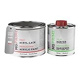 MG PRIME Pantone 032C Red Pintura acrílica mate, bote de 0,75 litros/750 ml incluido endurecedor
