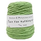 8 Strands tufting Yarn for Rug Making,5mm Thick Thread,Cotton and Polyester Blended,Punch Needle hooking Wool Ball,380g per Ball