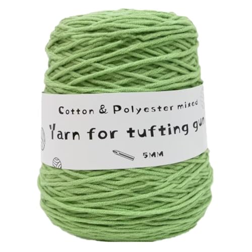 8 Strands tufting Yarn for Rug Making,5mm Thick Thread,Cotton and Polyester Blended,Punch Needle hooking Wool Ball,380g per Ball