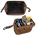 RUSTIC TOWN Leather Toiletry Bag for Men - Travel Gift Shaving Ditty Kit - Bathroom Shower Toiletries Organizer - Cosmetic Makeup Bag for Women