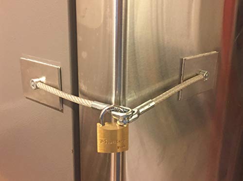 Stainless Steel Refrigerator Door Lock With Padlock #TOP5
