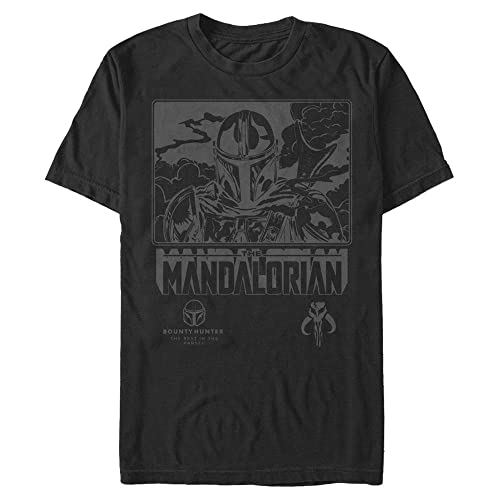 T-shirt Star Wars Stoic Back homme haut imprimé dos vêtement casual noir