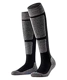 Burlington Skisocken Uni Ski Schurwolle Damen schwarz blau viele weitere Farben Dicke verstärkte Skistrümpfe ohne Muster mittelstarke Polsterung warm Skifahren ONE-SIZE-FITS-ALL als Geschenk 1 Paar