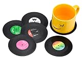 coleccion posavasos cerveza Dimensiones: posavasos de discos de vinilo diámetro 10,5 cm, espesor 0,2 cm. Estos posavasos son perfectos para tu bebida, cerveza, té, whisky, vodka o refresco. Cuando no esté en uso, el posavasos se puede colocar en el soporte.