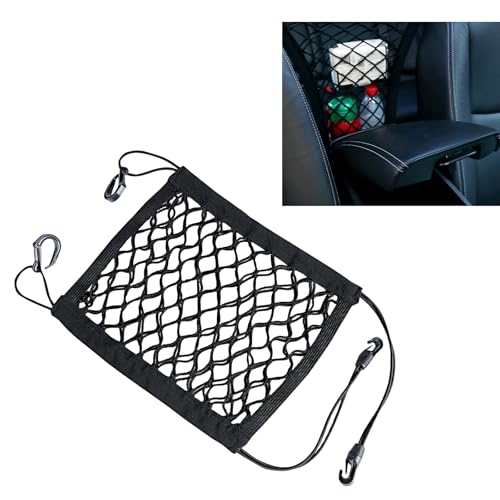 MLY 1 PC Heavy-Duty SUV Dog Barrier, Dual Mesh & Adjustable Steel Frame, Universal Pet Divider with Anti-Rattle Hooks, Storage Organizer for Cargo Area, Trucks, Cars (Black)
