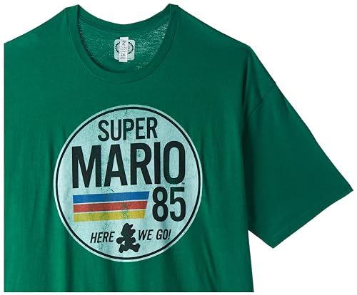 Image of Nintendo Mens Nintendo Super Mario Running Profile 1985 T-shirtT-Shirt