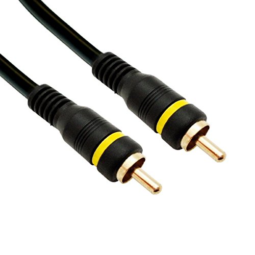 Composite Video Cable, RCA Male, Gold plated Connectors, 6 Feet, CNE499159