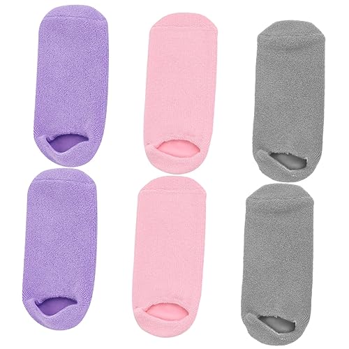 Chaussettes hydratantes gel pour le sommeil et le spa à la maison couleur gris et violet