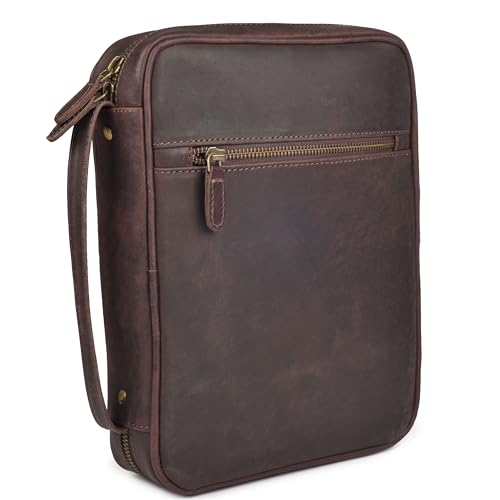 Étui de bible en cuir grand organiseur de protection vintage chrétien