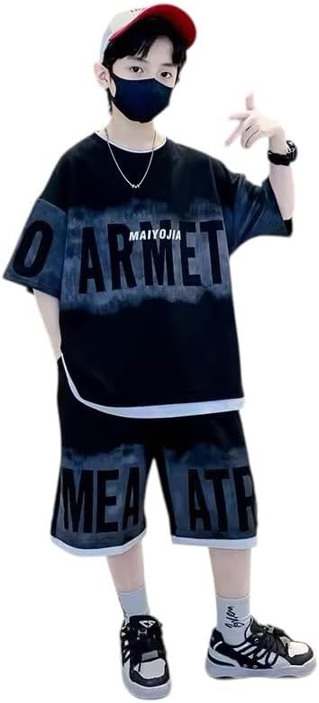 Boys Youth Two Piece Set, ARMET oversized graphic print with matching shorts