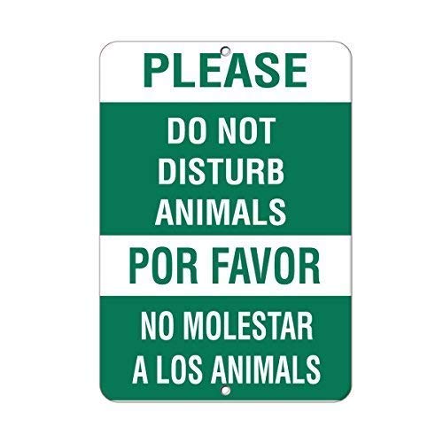 Biopracess Metalpostera54225 Please Do Not Disturb Animals Activity Sign Aluminum Metal Sign Metal Sign 8X12 Inches