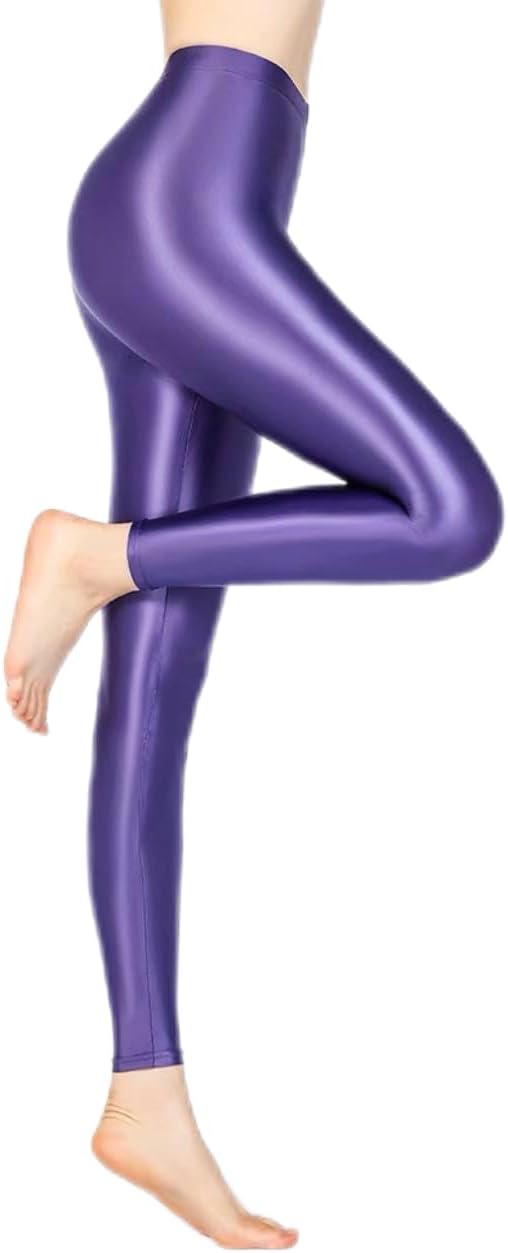 [LEOHEX] レギンス パンティ 光沢 スベスベ生地 ダンスタイツ ラテンダンス 美脚 つるつる 体操着
