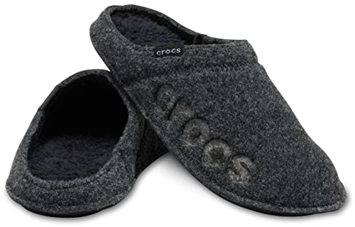 Crocs Unisex Baya Fuzzy Slipper, Black/Black, 6 Us Men #TOP6