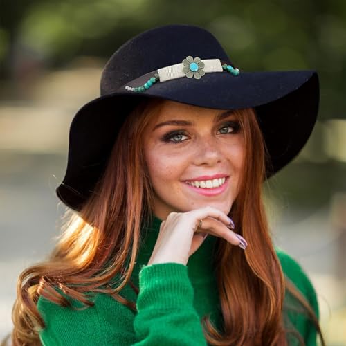 Image of Cowboy Hat Bands for Men Women, Leather Hatbands Belt for Cowboy /Western /Fedora /Cowgirl Hats