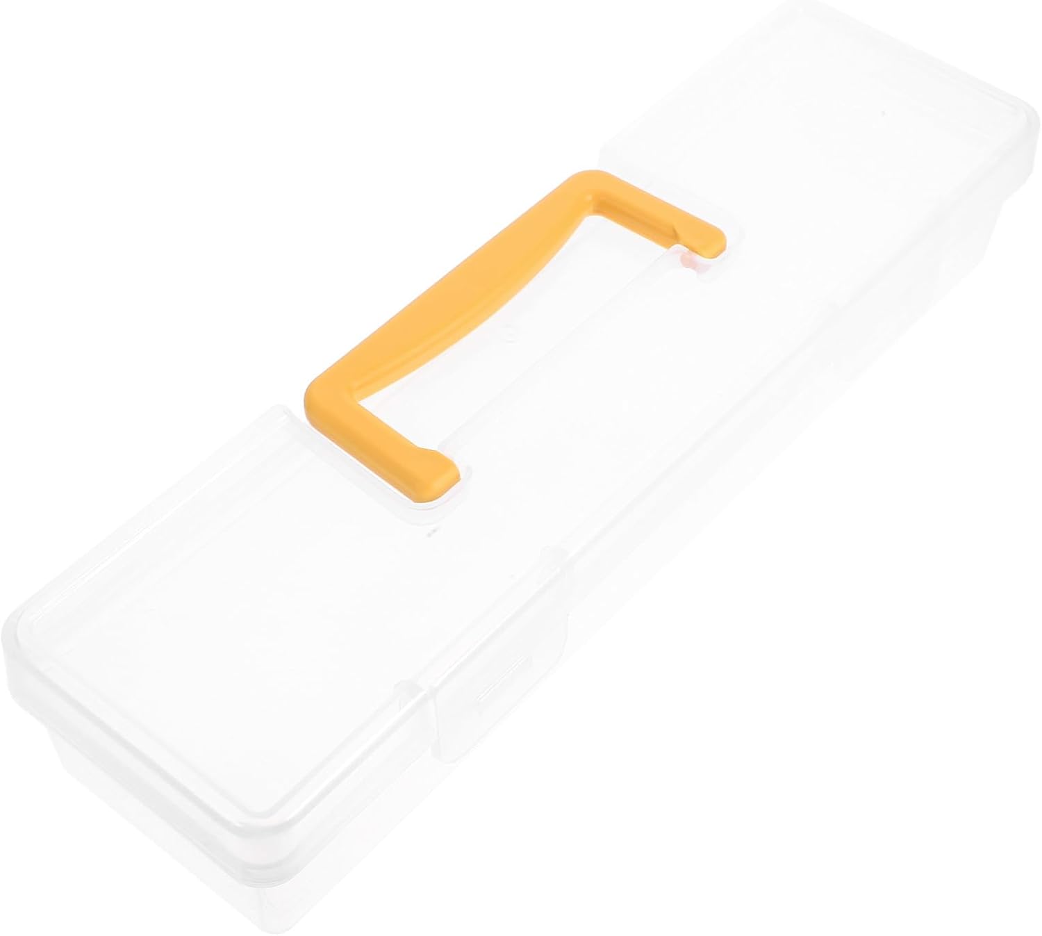 Small Plastic Tool Box Organizer with Handle, Multipurpose Hardware Storage Case for Home and Workshop, Yellow Portable Parts Storage Container