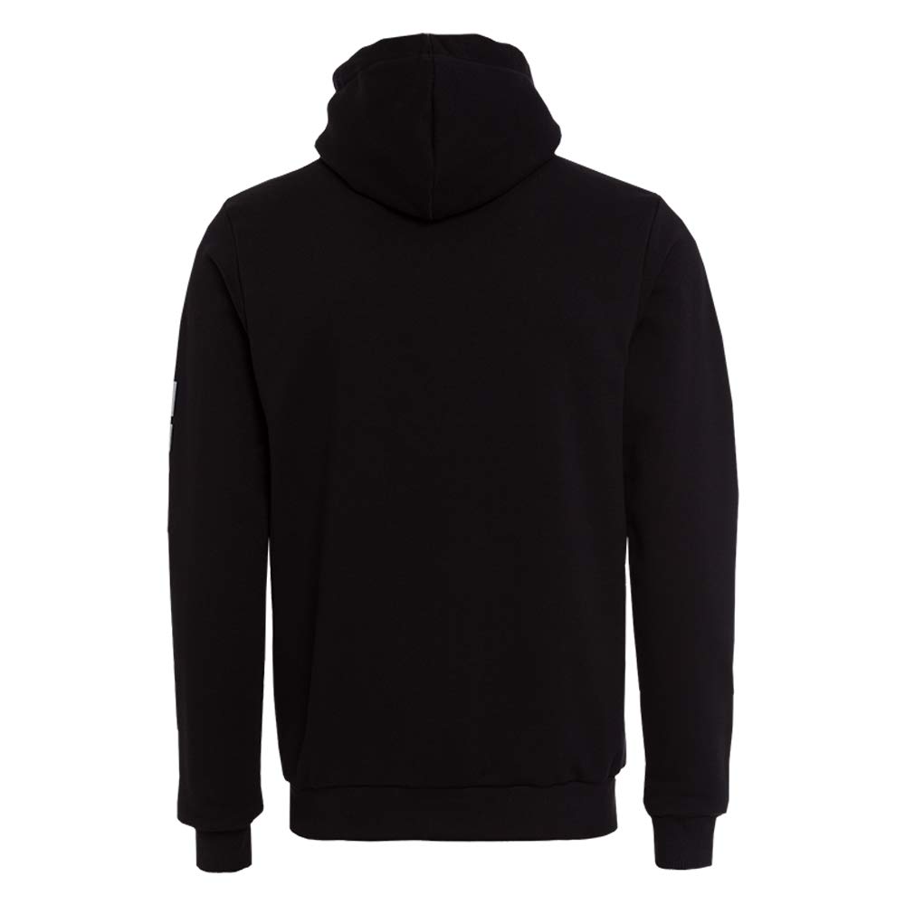 Rammstein Herren Kapuzenjacke Klassik Offizielles Band Merchandise Fan Zipper schwarz mit weißem Front und Seiten Print