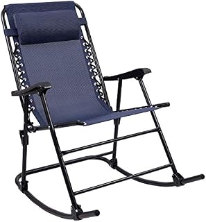 Furniwell Patio Rocking Zero Gravity Chair Outdoor Wide Recliner Portable Lounge Chair Folding