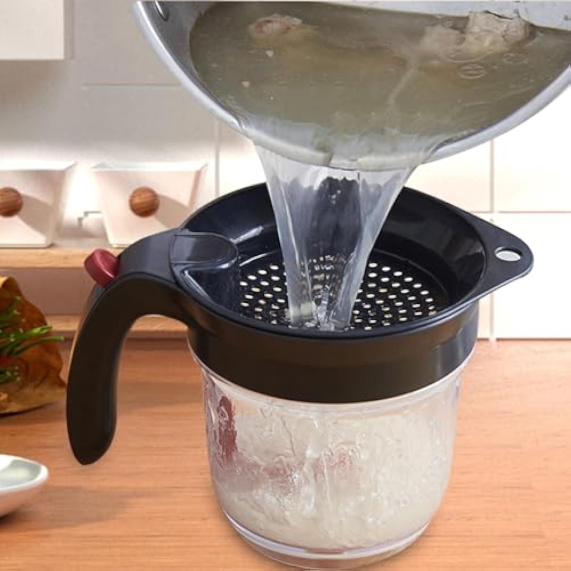Multiuse Cooking Oil Filter Bottle, Fat Separator for Kitchen