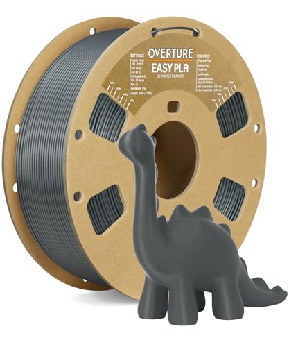 OVERTURE Easy PLA 1.75mm 3D Printer Filament, 1kg PLA Cardboard Spool (2.2lbs),...