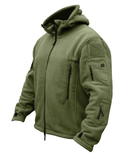 Mens Military Army Combat Recon Fleece Olive Green
