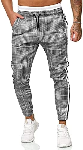 Cot-Oath Mens Casual Athletic Cargo Pants - Fashion Slim Fit Track Pants Joggers Sweatpants Gray