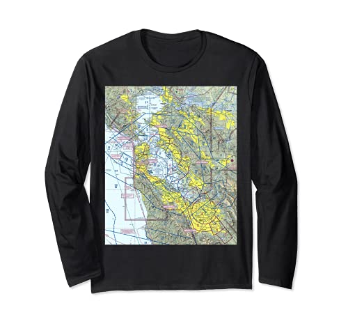 san francisco sectional chart - Aeronautical VFR Sectional Chart - San Francisco Long Sleeve T-Shirt