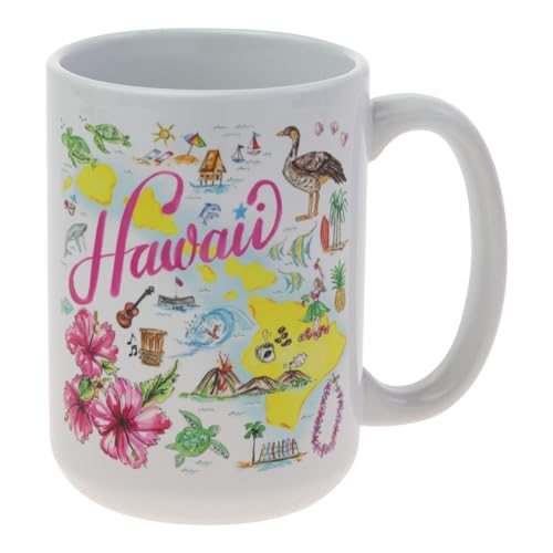 Taza de cerámica Boston International 12 oz diseño Hawaii miniatura 1
