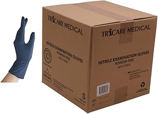 Nitrile Exam Gloves, Low Derma, Chemo Drug Tested, Berry Blue, 3.5 Mil (1000, Small)