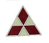 Genuine Mitsubishi OE Triple Diamond Emblem RED Front MB814979 3000GT 1991 1992 1993 1994 1995 1996 1997 1998