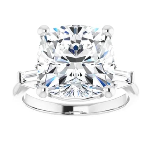 6.00 CT Cushion Cut Moissanite Engagement Rings for Women | Solitaire Wedding Bridal Ring | Handmade Diamond Jewelry | Anniversary Ring for Her/Gifts2