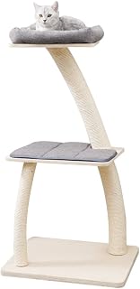 AGILE 45" Premium Plywood Cat Tree Tower with Scratching Climbing Posts (Apollo)