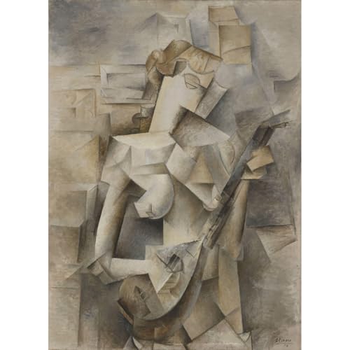 Toile Fille à la mandoline de Pablo Picasso, décoration murale ARTICULOZY aux finitions premium