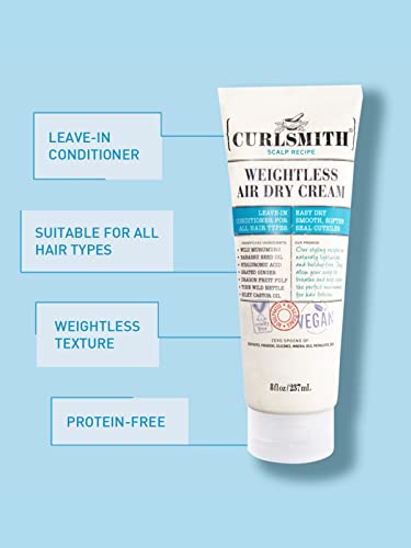 Curlsmith - Weightless Air Dry Cream - Vegan Leave-In Conditioner for Any Hair Type, Smooths Hair (59ml) - Image 4