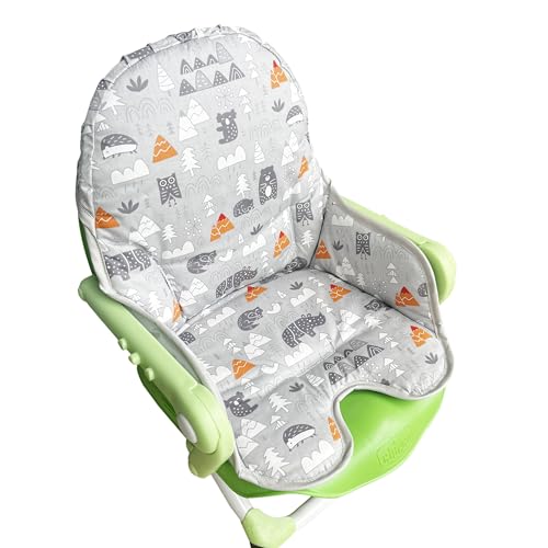 Miniatura 5 de Fitzulam Chicco - Cojín De Silla Para Asiento Elevador Chicco, Fundas De Asiento De Bebé Acolchadas, Portátiles, Plegables Para Niños Pequeños Gris