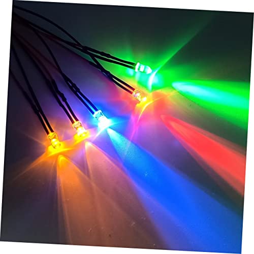 Mobestech 50 Unidades Led 12v Pré-cabeado Branco Controlo Remoto Lâmpada Liderado Brinquedo Conjunto