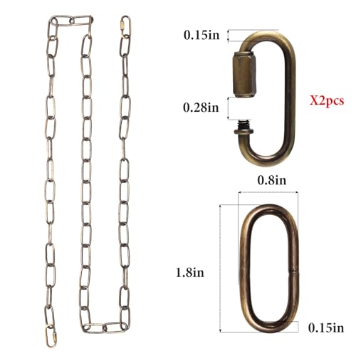 Image of Chandelier Chain 6 /10 /15 Feet SANGLE SOPFFY Light Fixture Chain for Chandelier or Swag Light Fixtures (Bronze, 10FT)