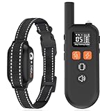 HOLIKLJY Dog Training Collar with Remote Control, 3 Training Modes, Control Range Up to 3,300 Feet, Suitable for All Models of Dogs, Long-Lasting Battery Life, IPX7 Waterproof Design (Black)